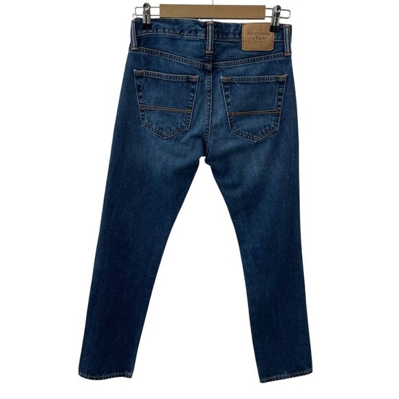 Abercrombie & Fitch Skinny Jeans Medium Wash Denim Mid-Rise Blue Mens 26x28 - Picture 2 of 14